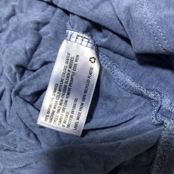 Mossimo Supply Co. V-Neck Long Sleeve Top - Blue - Women's M - Picture 4 of 6